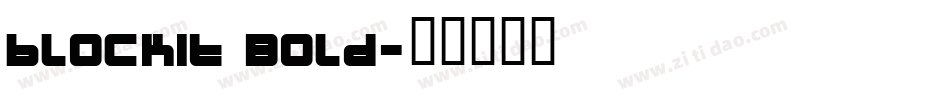 blockit Bold字体转换
